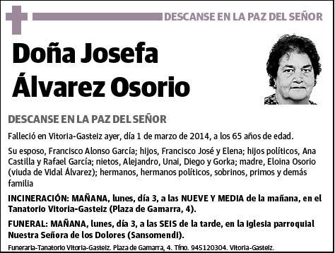 ALVAREZ OSORIO,JOSEFA