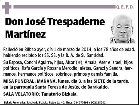 TRESPADERNE MARTINEZ,JOSE