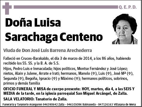 SARACHAGA CENTENO,LUISA