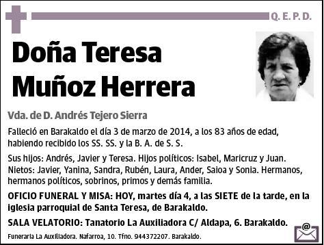 MUÑOZ HERRERA,TERESA