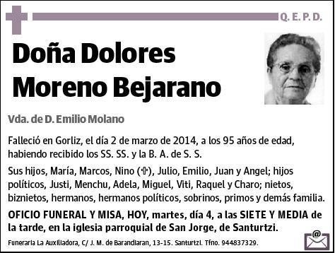 MORENO BEJARANO,DOLORES