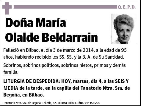 OLALDE BELDARRAIN,MARIA