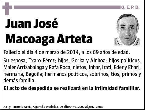 MACOAGA ARTETA,JUAN JOSE