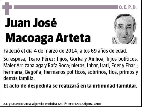 MACOAGA ARTETA,JUAN JOSE