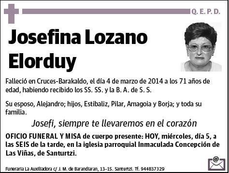 LOZANO ELORDUY,JOSEFINA