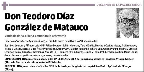 DIAZ GONZALEZ DE MATAUCO,TEODORO