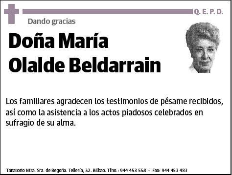 OLALDE BELDARRAIN,MARIA