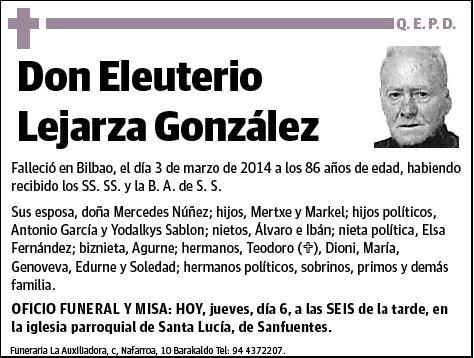 LEJARZA GONZALEZ,ELEUTERIO