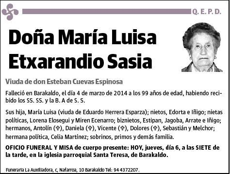 ETXARANDIO SASIA,MARIA LUISA