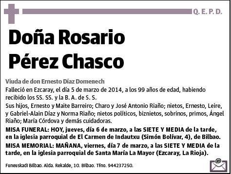 PEREZ CHASCO,ROSARIO