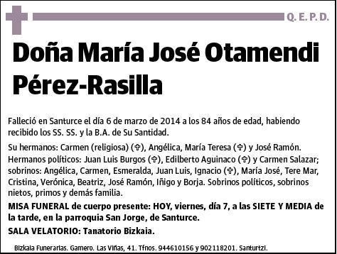 OTAMENDI PEREZ-RASILLA,MARIA JOSE