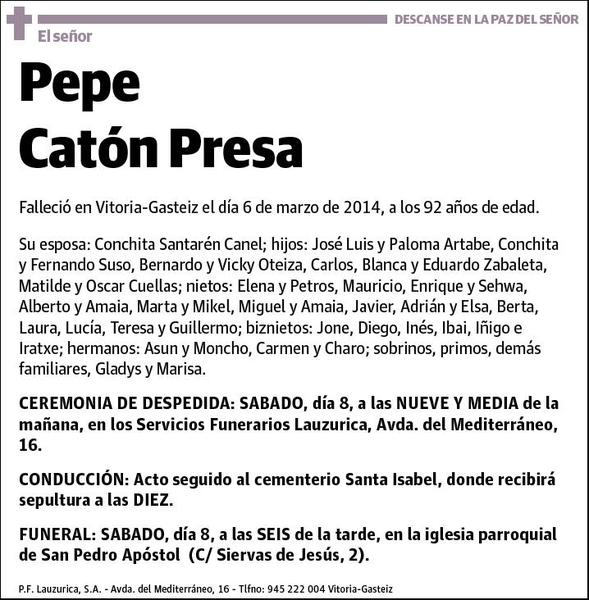 CATON PRESA,PEPE