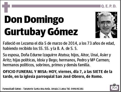 GURTUBAY GOMEZ,DOMINGO