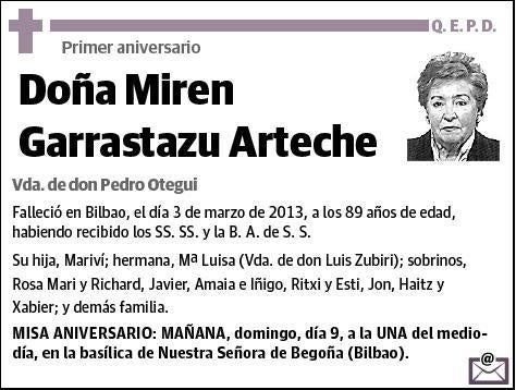 GARRASTAZU ARTECHE,MIREN