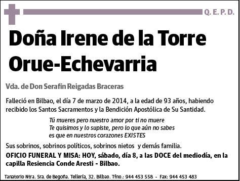 DE LA TORRE ORUE-ECHEVARRIA,IRENE