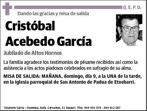 ACEBEDO GARCIA,CRISTOBAL