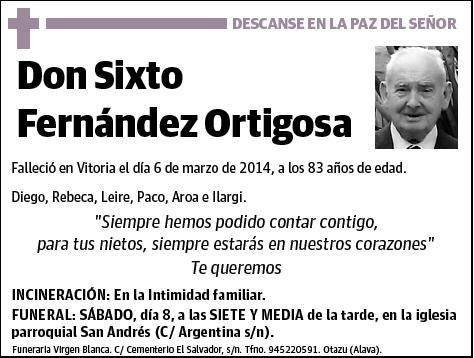 FERNANDEZ ORTIGOSA,SIXTO