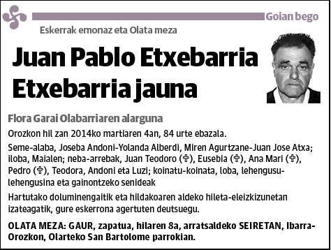 ETXEBARRIA ETXEBARRIA,JUAN PABLO