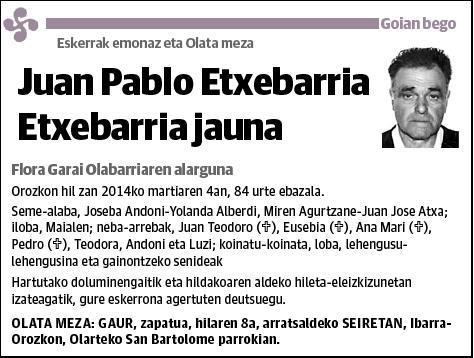 ETXEBARRIA ETXEBARRIA,JUAN PABLO