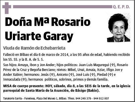 URIARTE GARAY,Mª ROSARIO