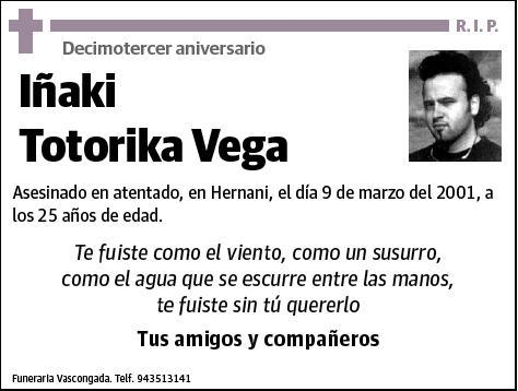 TOTORIKA VEGA,IÑAKI