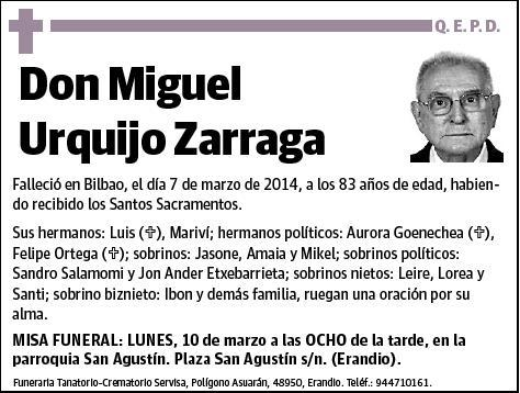 URQUIJO ZARRAGA,MIGUEL