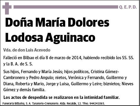 LODOSA AGUINACO,MARIA DOLORES