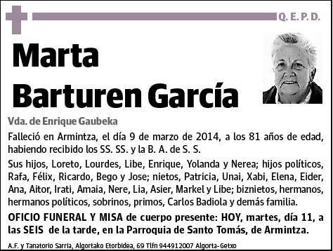 BARTUREN GARCIA,MARTA