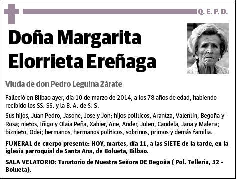 ELORRIETA EREÑAGA,MARGARITA