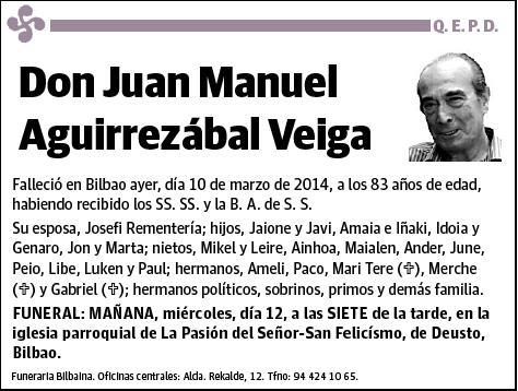 AGUIRREZABAL VEIGA,JUAN MANUEL