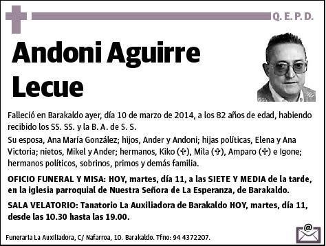 AGUIRRE LECUE,ANDONI