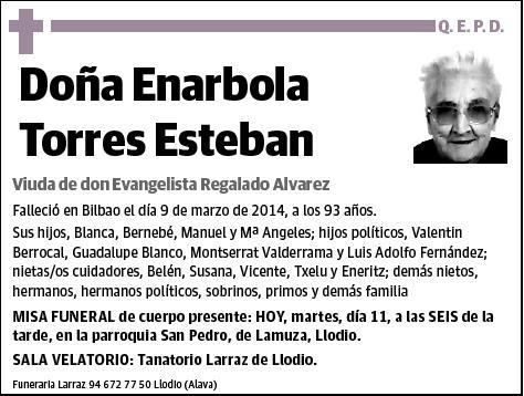 TORRES ESTEBAN,ENARBOLA