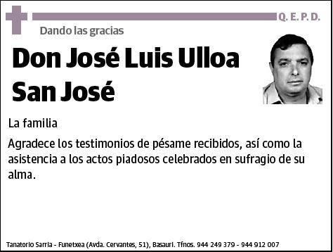 ULLOA SAN JOSE,JOSE LUIS