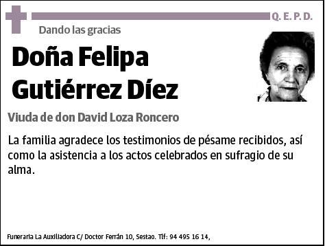 GUTIERREZ DIEZ,FELIPA