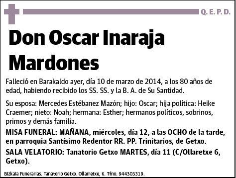 INARAJA MARDONES,OSCAR