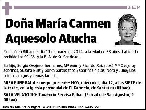 AQUESOLO ATUCHA,MARIA CARMEN