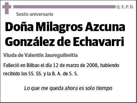 AZCUNA GONZALEZ DE ECHAVARRI,MILAGROS