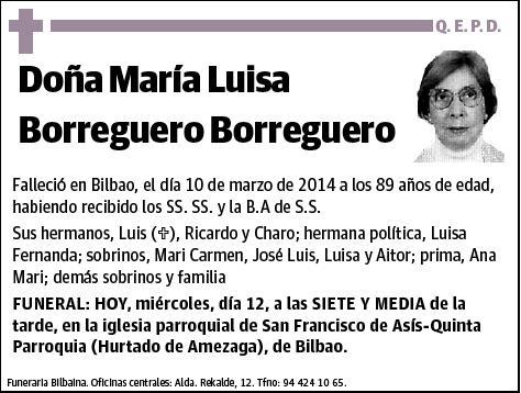 BORREGUERO BORREGUERO,MARIA LUISA