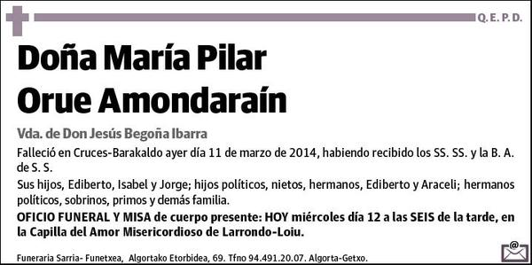 ORUE AMONDARAIN,MARIA PILAR