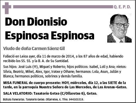 ESPINOSA ESPINOSA,DIONISIO