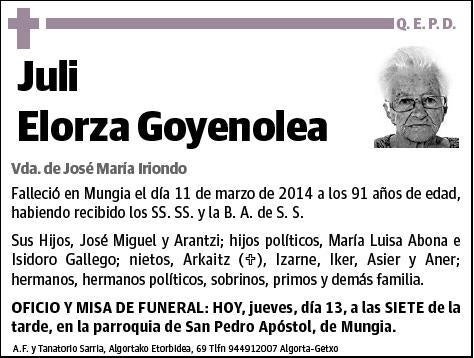 ELORZA GOYENOLA,JULI