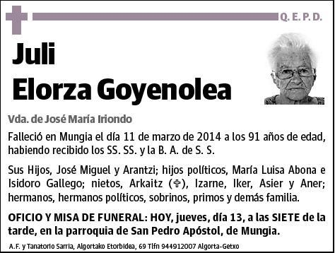 ELORZA GOYENOLA,JULI