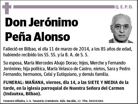 PEÑA ALONSO,JERONIMO