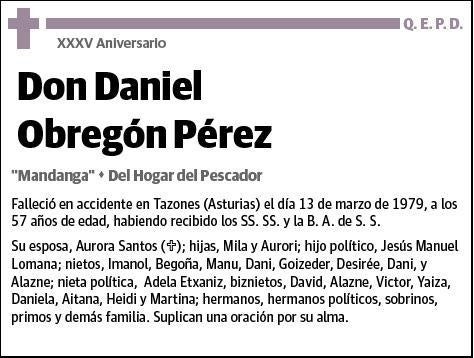 OBREGON PEREZ,DANIEL