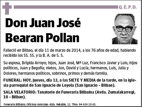 BEARAN POLLAN,JUAN JOSE