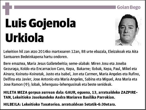 GOJENOLA URKIOLA,LUIS