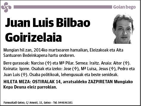 BILBAO GOIRIZELAIA,JUAN LUIS