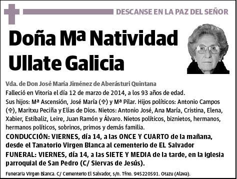 ULLATE GALICIA,Mª NATIVIDAD