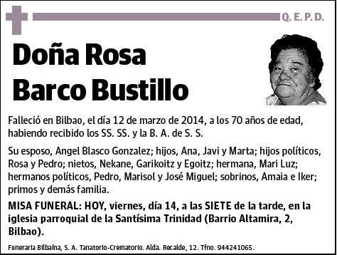 BARCO BUSTILLO,ROSA