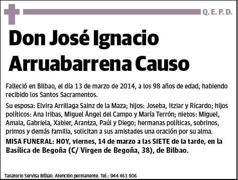 ARRUABARRENA CAUSO,JOSE IGNACIO